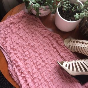 Ruffled Blush Sleeveless Blouse